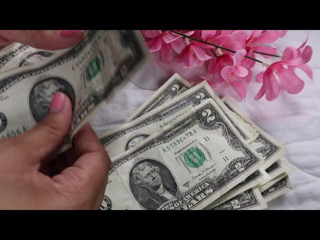 ASMR Money Manifest 2022 | Guess How Much There Is In $2 Dollar Bills! | no talking asmr