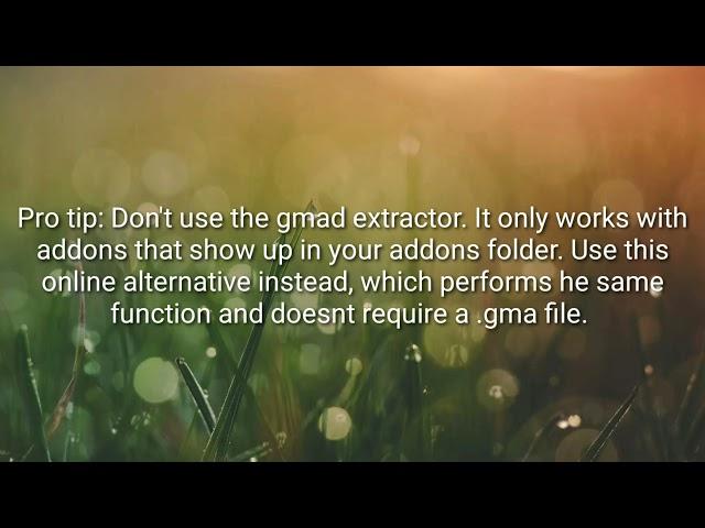 Extracting Gmod Addons