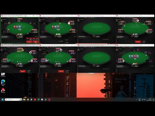 8 MESAS DE ZOOM POKERSTARS NL5 E NL10