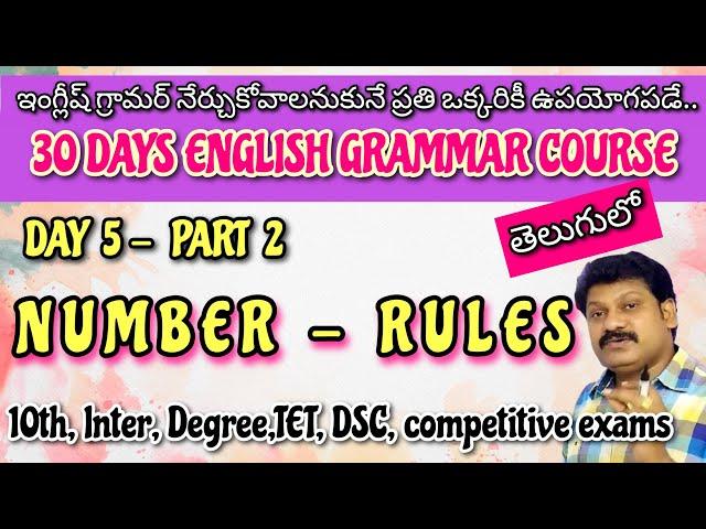 Important Singular Plural Rules - 30 days English Grammar Course for all competitive exams in Telugu