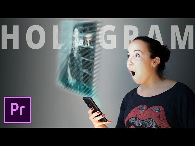 How to create a HOLOGRAM effect in PREMIERE PRO | easy hologram tutorial