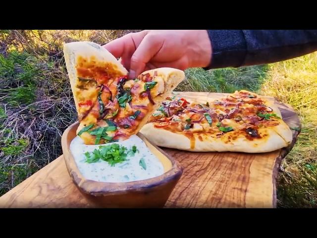 Crafting The Best Campfire Pizza ASMR Cooking | Men With The Pot