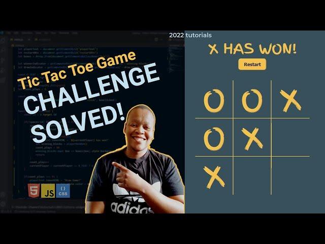 Tic Tac Toe JavaScript Game Challenge Solved - What's the challenge? 