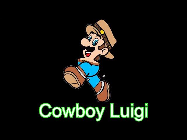 Hamburger Meme but its Cowboy Luigi