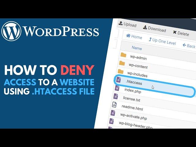WordPress: How to Restrict Public Access to WordPress Website Using .htaccess File