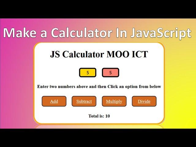 Make a Simple Calculator with JavaScript - Beginner Tutorial