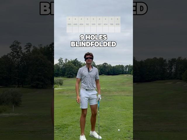 9 Holes of Golf Blindfolded! (Part 1/2) #golf #shorts