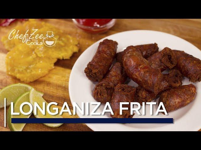 Longaniza Frita | Dominican Fried Sausage | Domincan Street Food | Chef Zee Cooks