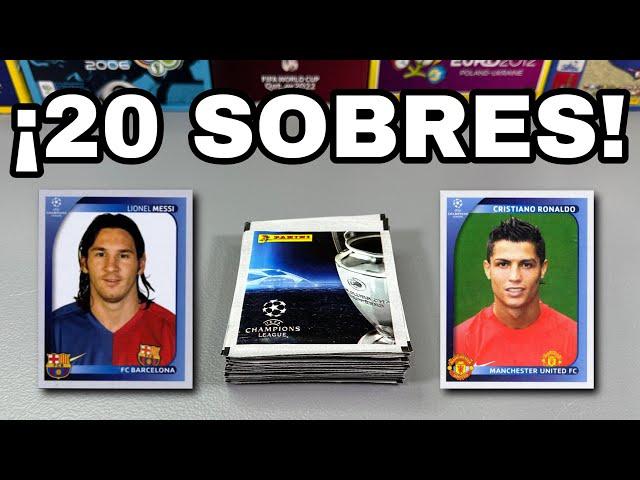 ¡BUSCANDO AL BICHO Y A MESSI EN 20 SOBRES! -  Panini UEFA Champions League 2008-09