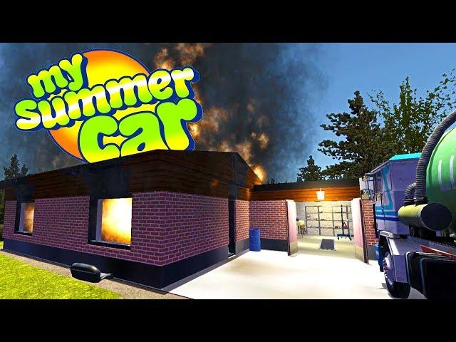 MY SUMMER SAUNA FIRE! WE SHOULDN'T HAVE LEFT THE SAUNA ON - My Summer Car Gameplay Highlights Ep 93