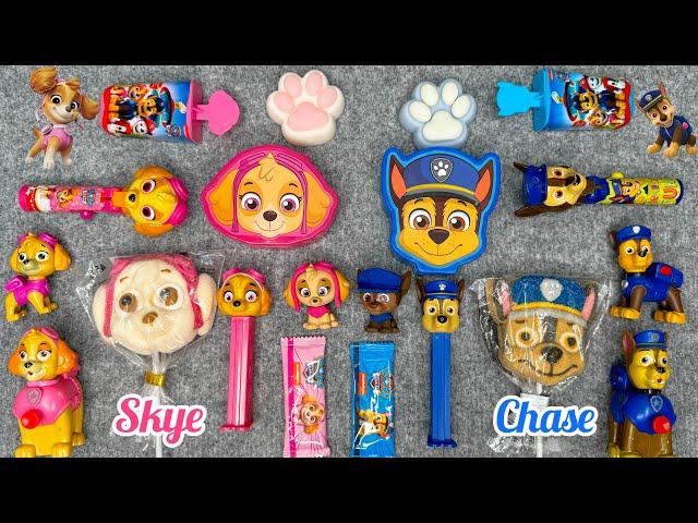 Paw Patrol Skye vs Chase Asmr Unboxing Toys Surprise Eggs Marshmallow Candies | Candy ASMR Opening