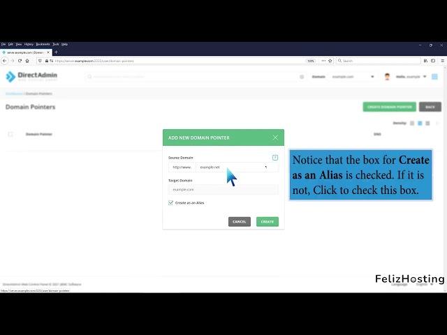 How to create domain Alias in DirectAdmin   FelizHosting