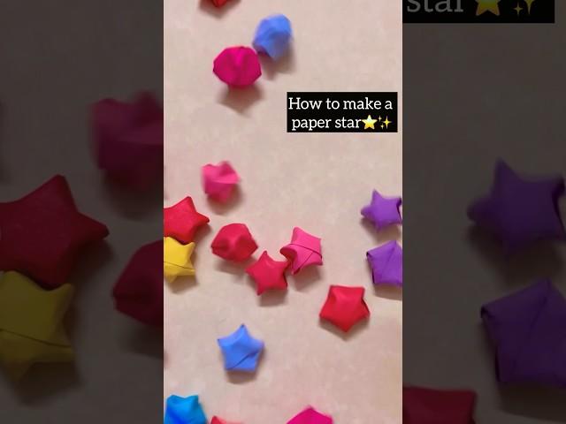 Cute 3d star⭐️|how to make origami lucky star| Paper star #paperstar #origami #origamistar #shorts