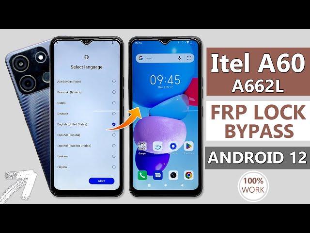 Itel A60 Android 12 FRP Bypass Itel A662l Google Account Bypass Itel A60 FRP/Gmail Account Bypass