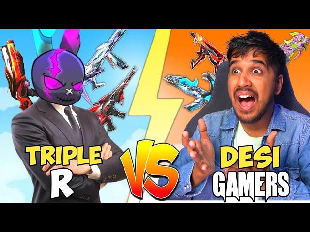 MR TRIPLE R VS DESI GAMERS GUN COLLECTION  ট্রিপল আর না আমিত ভাই, কার গান স্কিন কালেকশন বেশি 