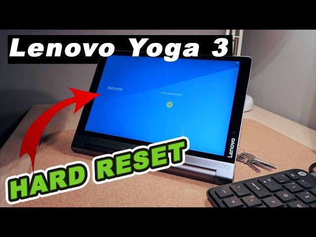 Hard reset Lenovo Yoga Tab 3 | Erase everything | Tutorial 