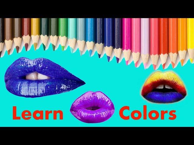 Little Babies Learn Colors with Lipstick