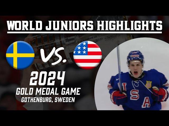 United States vs. Sweden | 2024 WJC Gold Medal Game | Extended Highlights