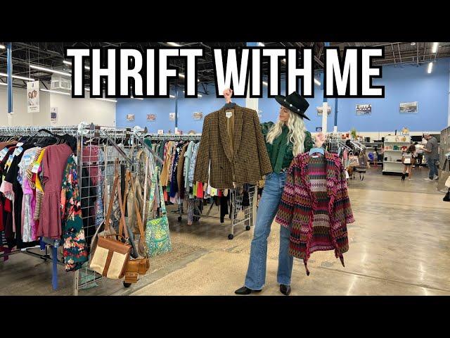  THRIFT WITH ME AT GOODWILL | Rodeo Outfit Inspo & Western Aesthetic Try-On Haul!