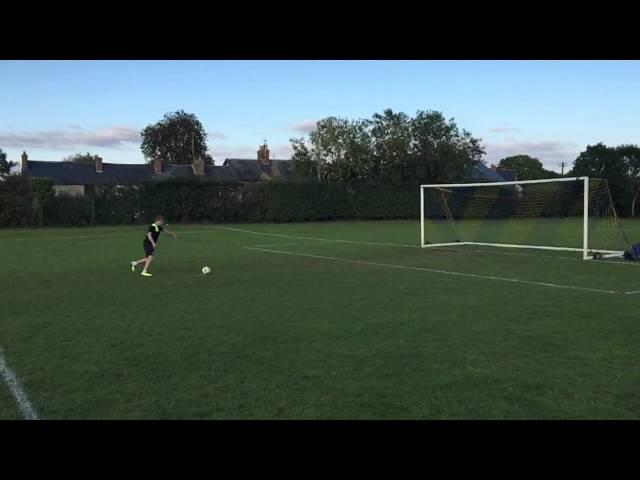 Penalty kick with no keeper