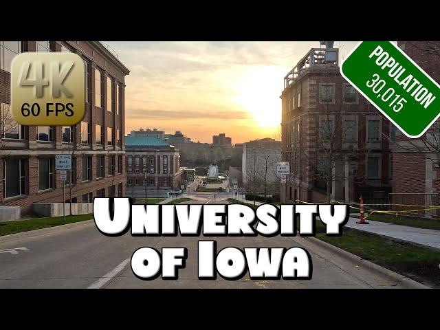 Driving Around the University of Iowa Campus in 4k Video