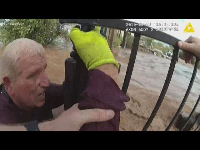 Couple saved from flooding in Apache Junction caught on camera