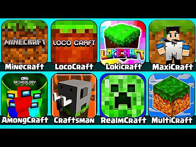 Сборка игр Майнкрафт: LokiCraft, RealmCraft, LocoCraft, Among Craft Us, Minecraft, Craftsman