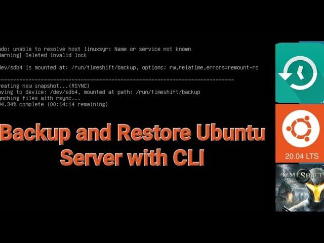 backup ubuntu server to external hard drive and restore it | cli timeshift rsync automated