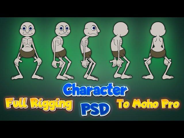 Full Rigging Character PSD to Moho Pro | Rigged Animation