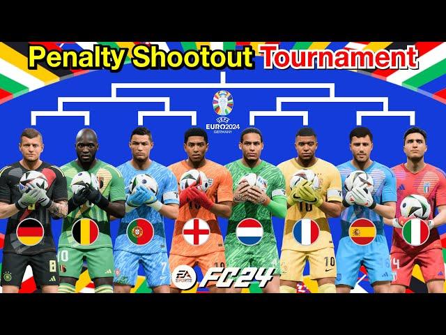 EURO 2024 players to become goalkeepers! Penalty Shootout Tournament! Mbappe, Ronaldo, Kroos…【FC 24】