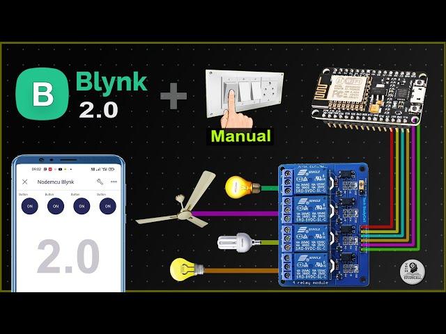 Home Automation using NodeMCU ESP8266 and Blynk 2.0 with real-time feedback | IoT Projects 2021