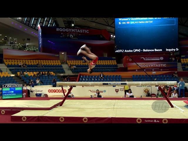 CHUSOVITINA Oksana (UZB) - 2018 Artistic Worlds, Doha (QAT) - Qualifications Balance Beam