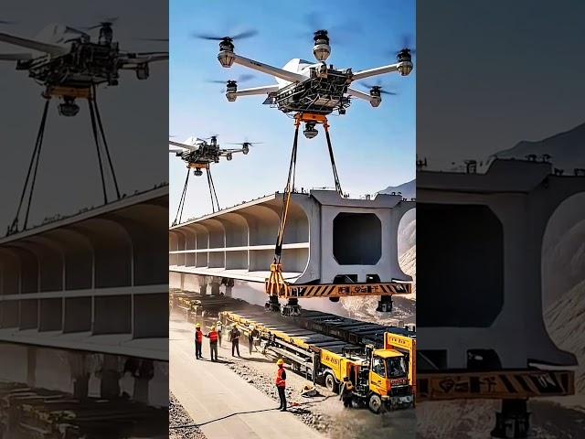 ai Railway Construction via Drones:The Technology of the Future #ai #automobile #military #wildlife