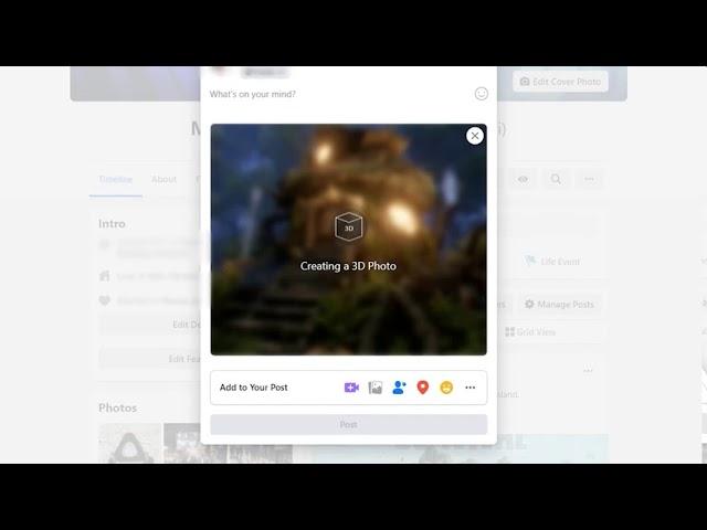 How to post 3D Photo in Facebook