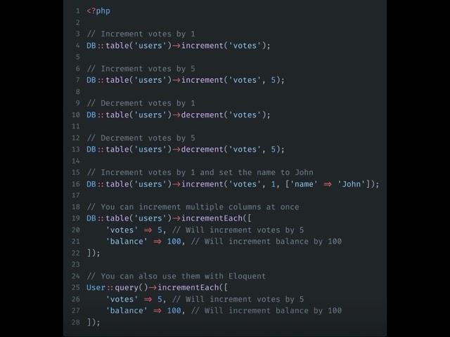 Laravel Increment and Decrement #reels #html #trending