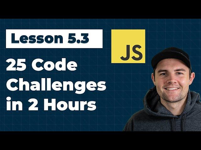 25 Beginner JavaScript Challenges in 2 hours #fullstackroadmap (Ep. 5.3)