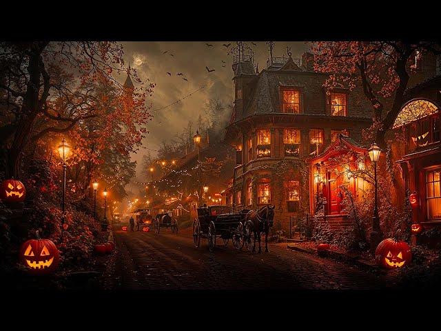 Night in a Victorian Haunted City  Relaxing Halloween Music Ambience, Spooky Sounds