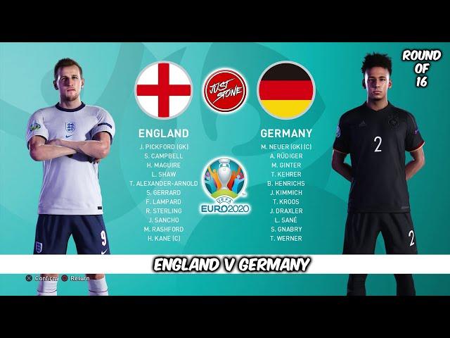 UEFA Euro 2020 | England v Germany | Round of 16 | PES 2021