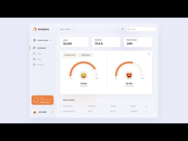 [ Adobe XD Tutorial ] Dashboard Animations in Adobe XD  - UX FLAME