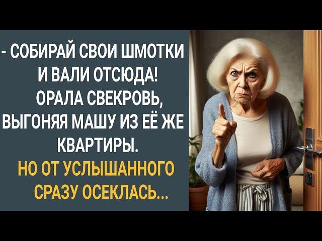 "Собирай свои шмотки и вали отсюда!" Орала свекровь, выгоняя Машу из ее же квартиры...