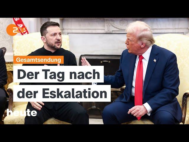 heute 19:00 Uhr vom 01.03.25 Entsetzen nach Trump-Eklat, Druck auf Merz, Wahlkampf in Hamburg