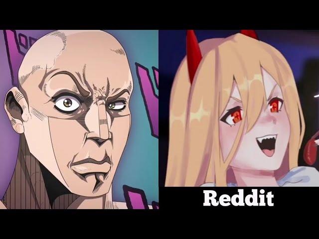 Anime vs Raddit (the rock reaction meme)