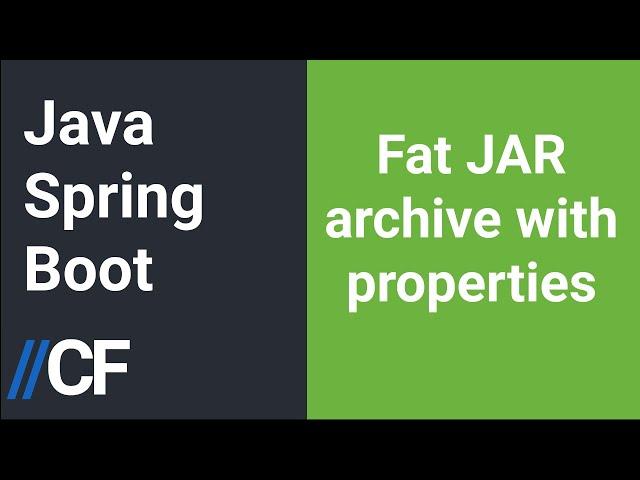 Java Spring Boot - Maven - Create Fat Jar -  Copying Resources - Zip Archive with Properties