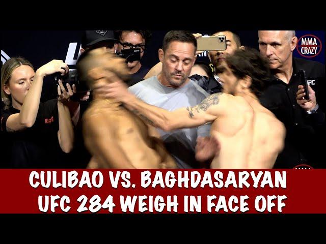 Joshua Culibao & Melsik Baghdasaryan get into it at UFC 284 weigh in Face Off