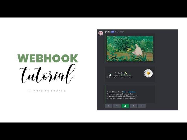 discord tutorial　 — 　webhooks