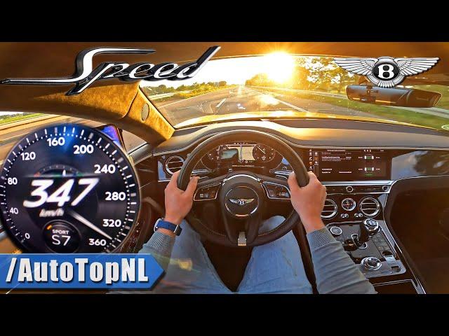 BENTLEY Continental GT SPEED *INSANE 347km/h* on AUTOBAHN by AutoTopNL