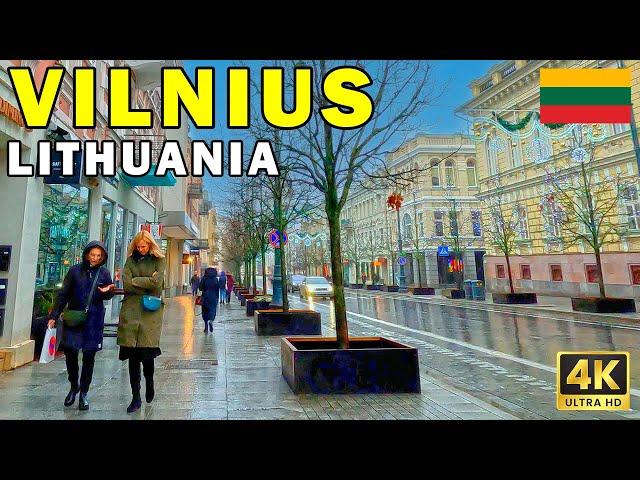  VILNIUS in 4K: A Virtual Walking Tour of LITHUANIA | 4K 60fps