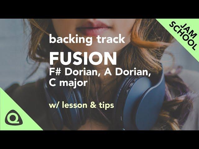 Fusion Backing Track modulating F# Dorian / A Dorian / C Major