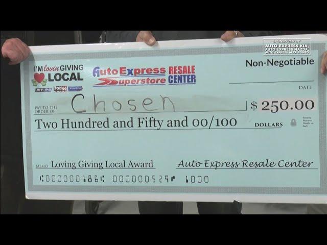 Chosen, Inc. wins $250 part of JET 24/FOX 66/YourErie and Superstore Joe’s Loving Giving Local