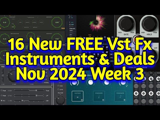 16 Best New FREE Effect Plugins, Instruments, Samples & Black Friday Deals - NOVEMBER 2024 Week 3